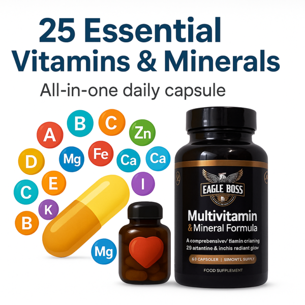 25 Essential vitamins & minerals